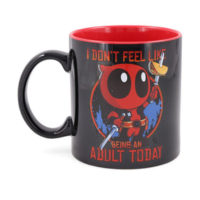 Marvel Deadpool "Don't Feel Like Being An Adult" Ceramic Mug | Holds 20 Ounces