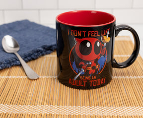 Marvel Deadpool "Don't Feel Like Being An Adult" Ceramic Mug | Holds 20 Ounces