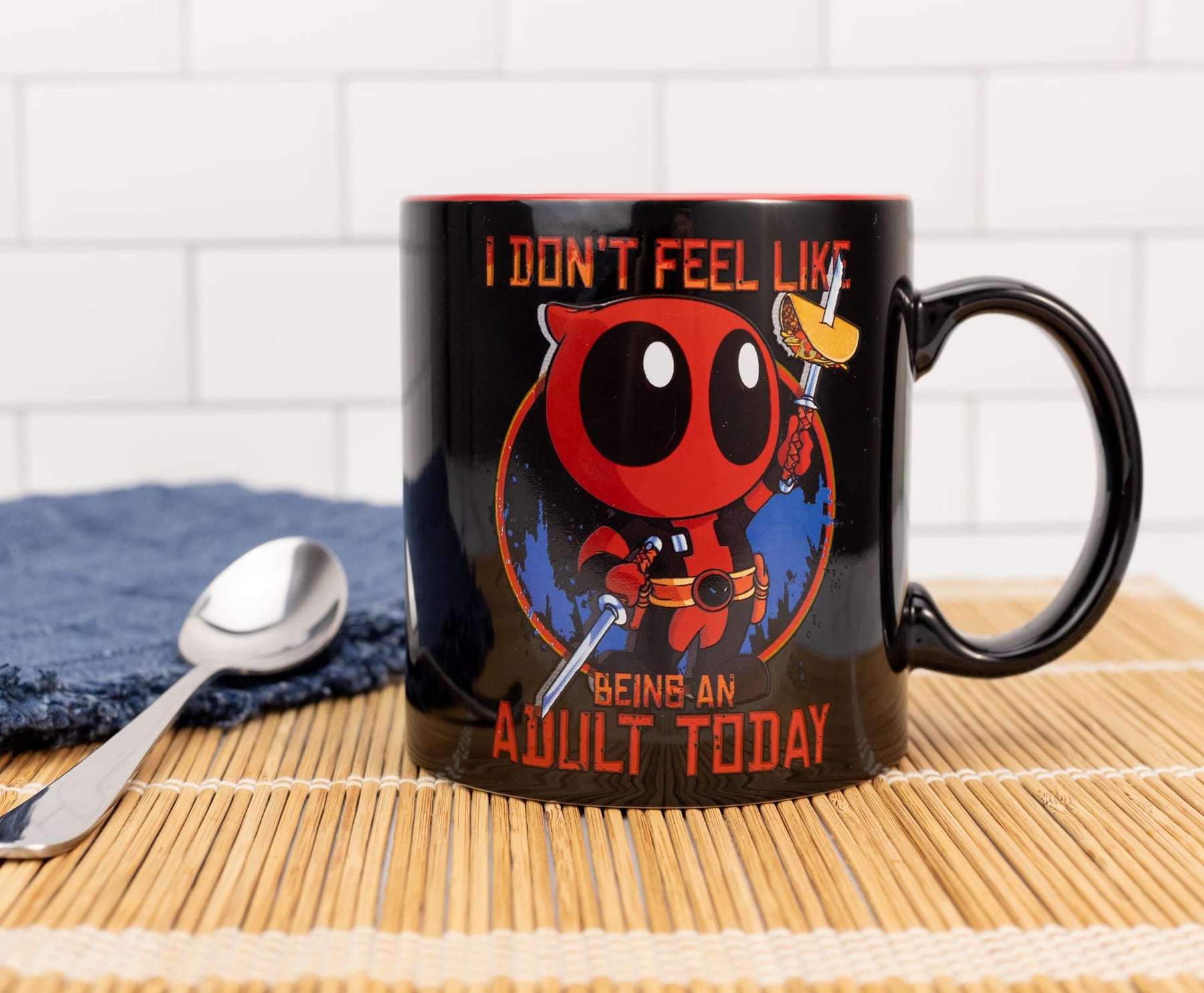 Marvel Deadpool "Don't Feel Like Being An Adult" Ceramic Mug | Holds 20 Ounces