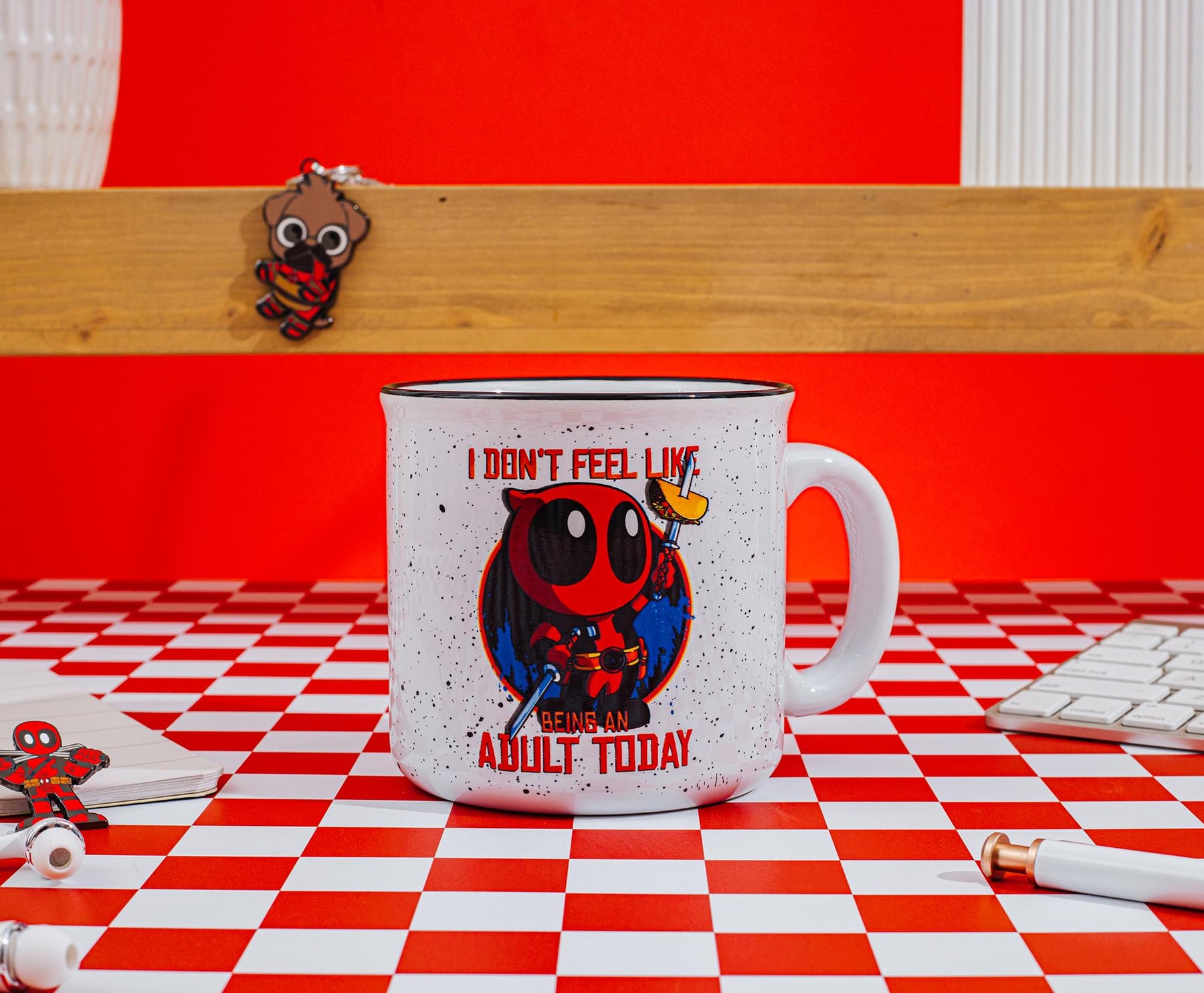 Marvel Deadpool "Don't Feel Like An Adult Today" Ceramic Camper Mug | 20 Ounces