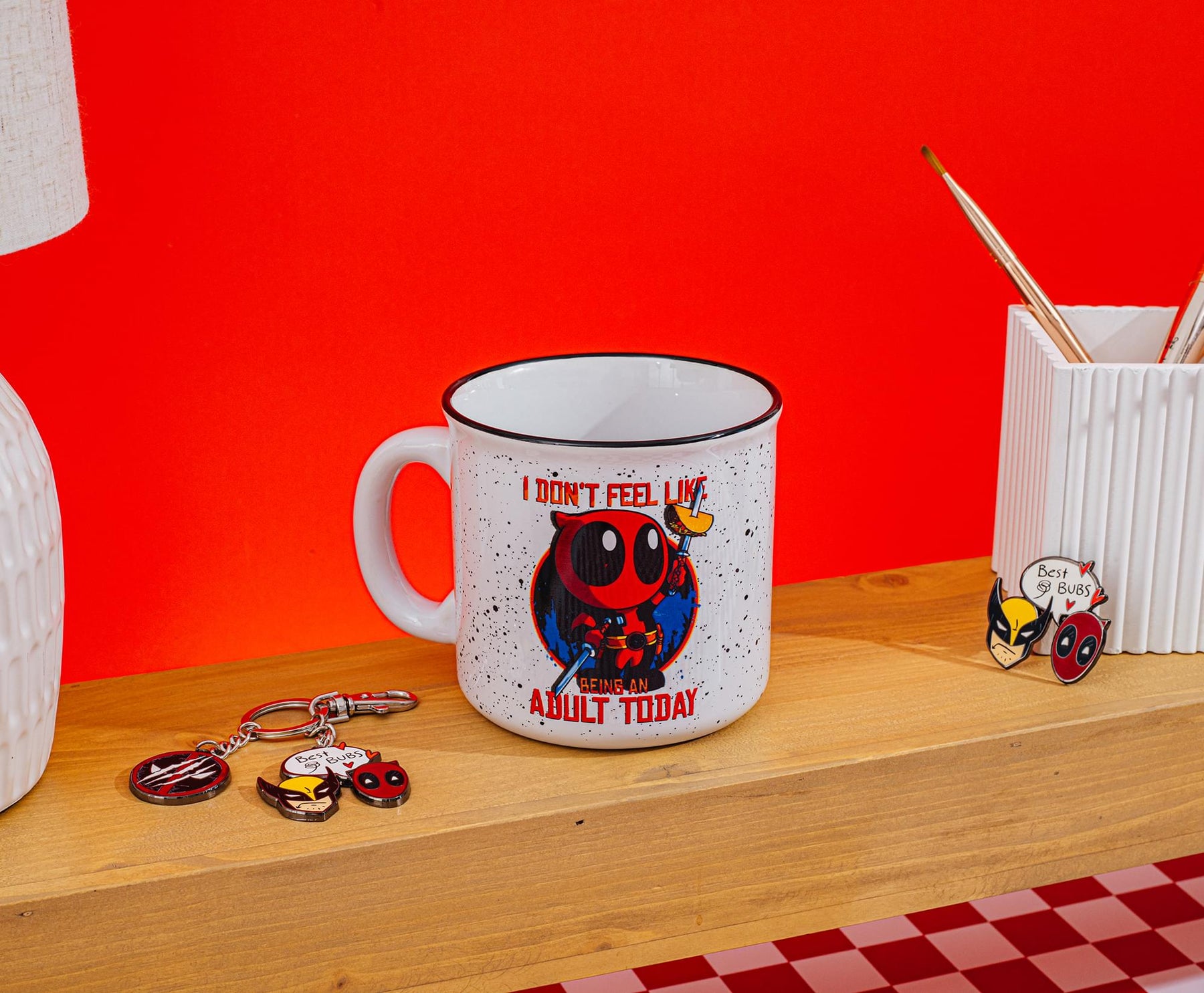 Marvel Deadpool "Don't Feel Like An Adult Today" Ceramic Camper Mug | 20 Ounces