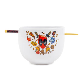 Marvel Deadpool Icons 20-Ounce Ramen Bowl and Chopstick Set