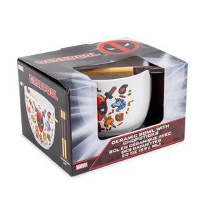 Marvel Deadpool Icons 20-Ounce Ramen Bowl and Chopstick Set