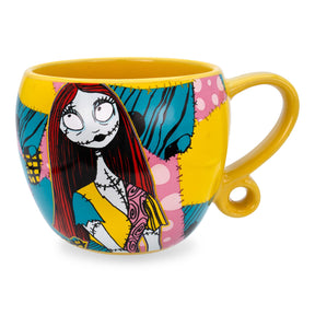 Disney Nightmare Before Christmas Jack and Sally Patchwork Sculpted Ceramic Mug