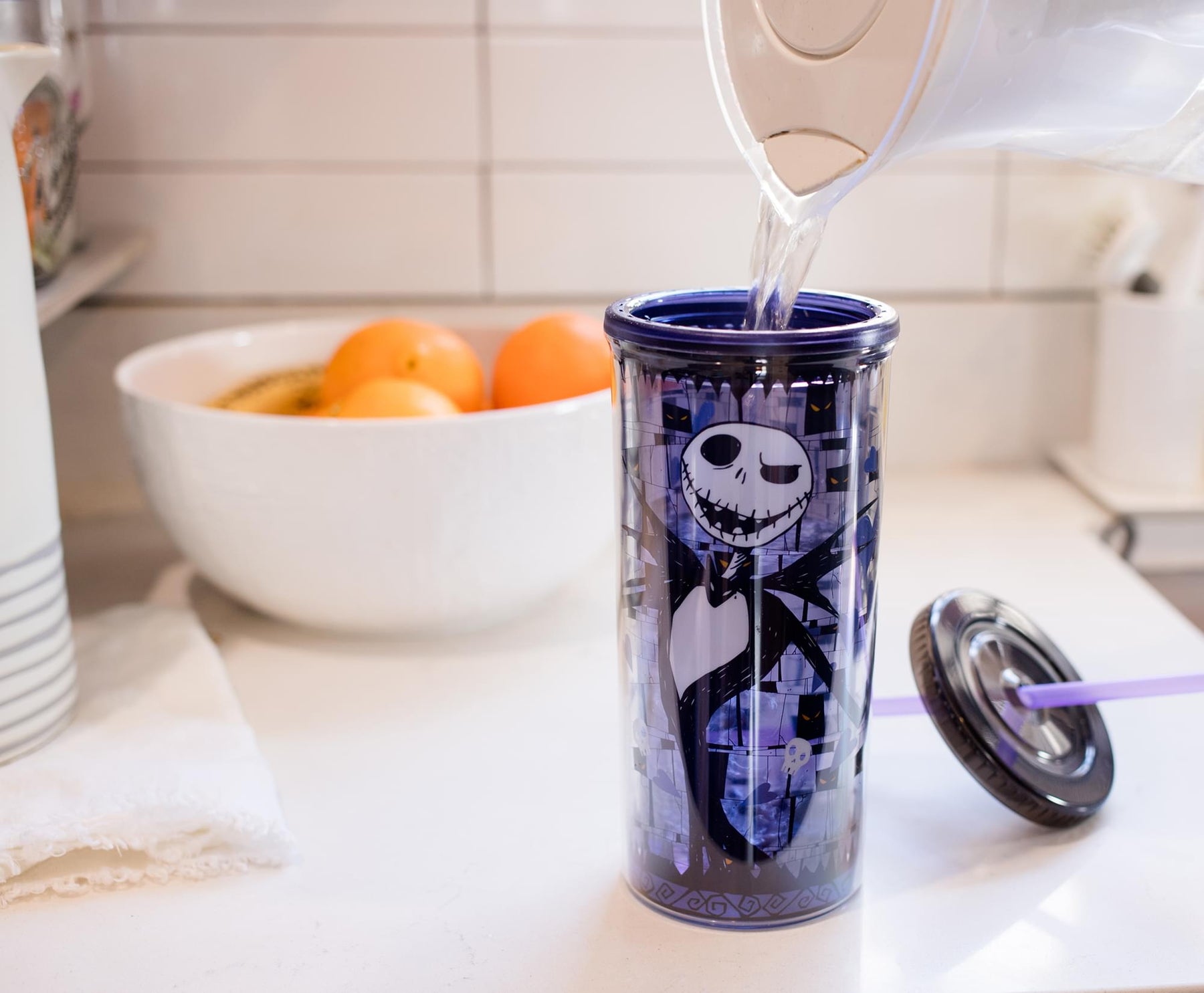 Nightmare Before Christmas Jack Skellington Carnival Cup With Straw | 20 Ounces