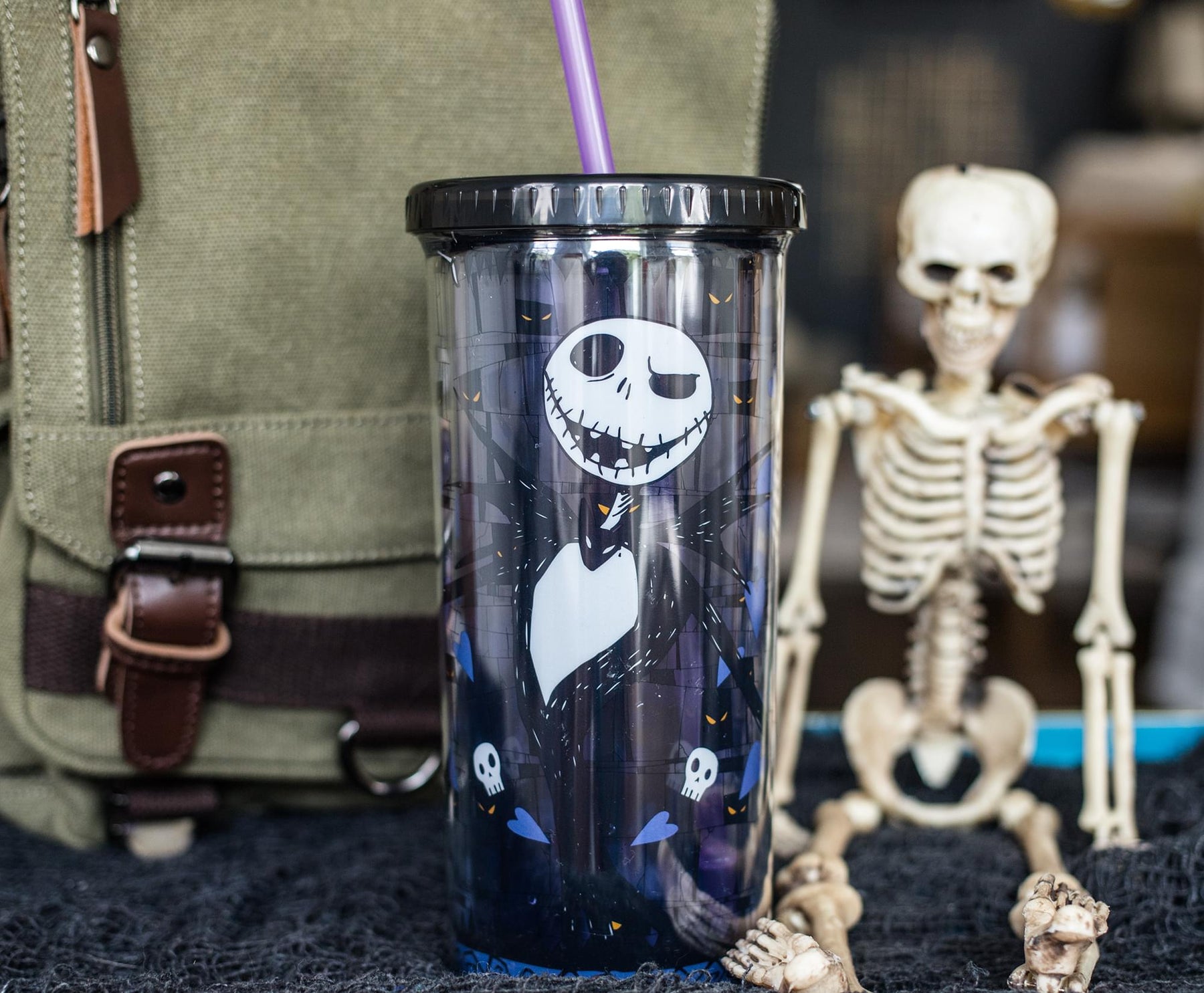 Nightmare Before Christmas Jack Skellington Carnival Cup With Straw | 20 Ounces