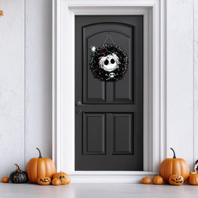 Nightmare Before Christmas Jack Wreath Hanging MDF Wall Art