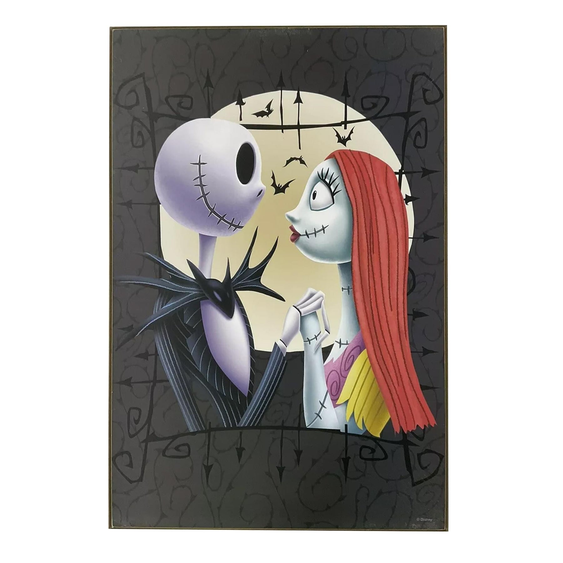 Nightmare Before Christmas Jack & Sally 13 x 19 Inch Framed MDF Wall Art