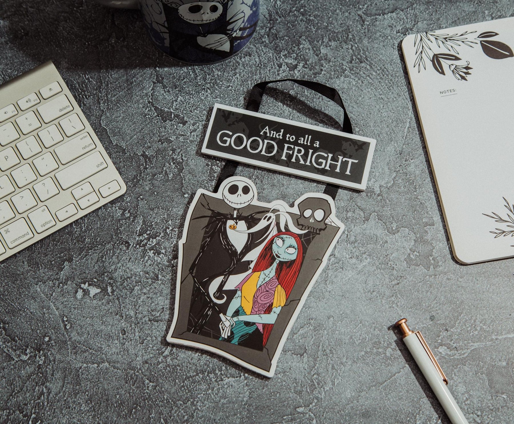 Disney Nightmare Before Christmas "Good Fright" 2-Piece Hanging Sign Wall Art