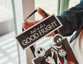 Disney Nightmare Before Christmas "Good Fright" 2-Piece Hanging Sign Wall Art