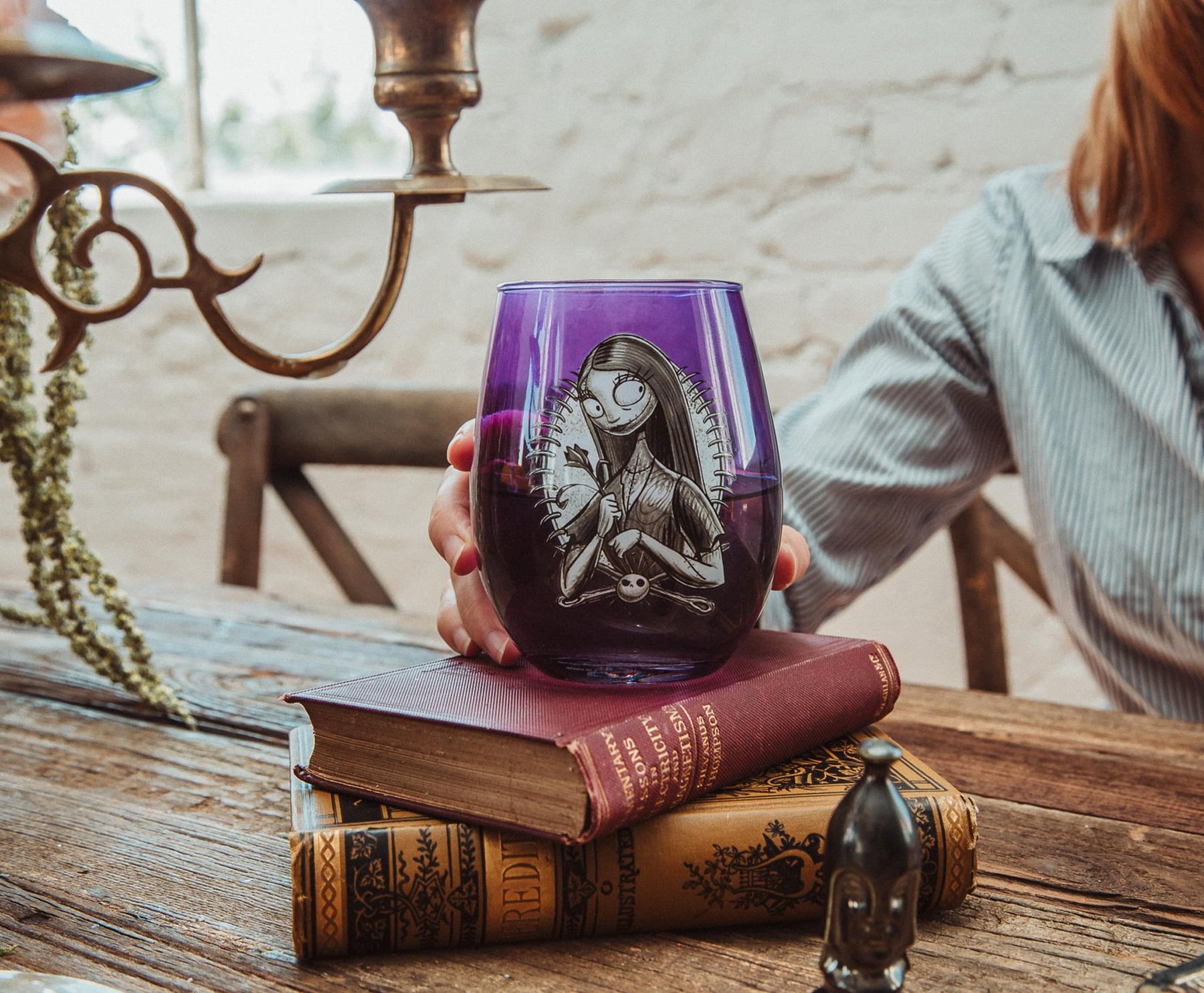 Disney The Nightmare Before Christmas Sally Purple Stemless Wine Glass