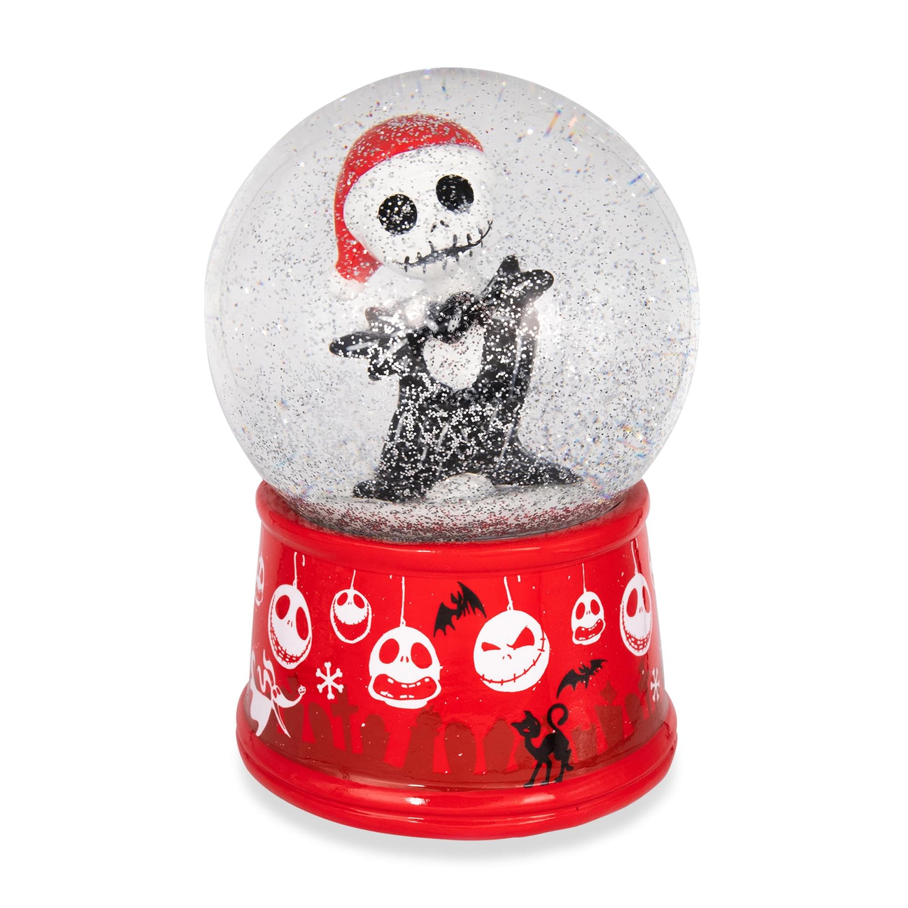 Disney The Nightmare Before Christmas Santa Jack 6-Inch Light-Up Snow Globe