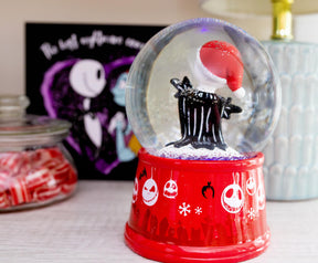 Disney The Nightmare Before Christmas Santa Jack 6-Inch Light-Up Snow Globe