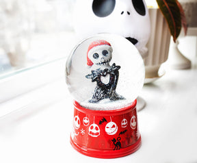 Disney The Nightmare Before Christmas Santa Jack 6-Inch Light-Up Snow Globe