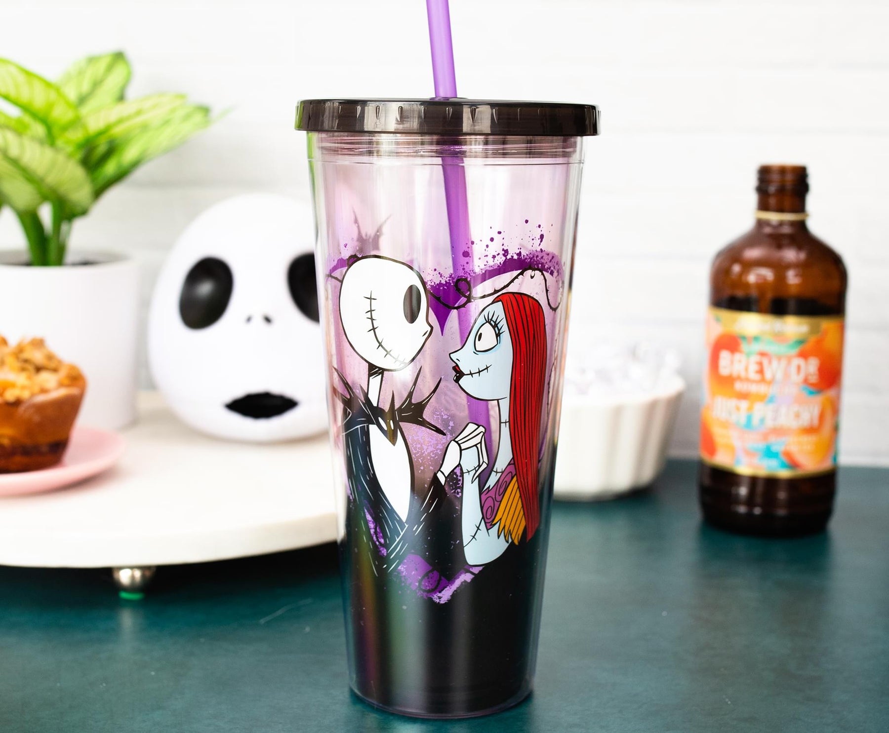 Disney The Nightmare Before Christmas Acrylic Carnival Cup with Lid and Straw