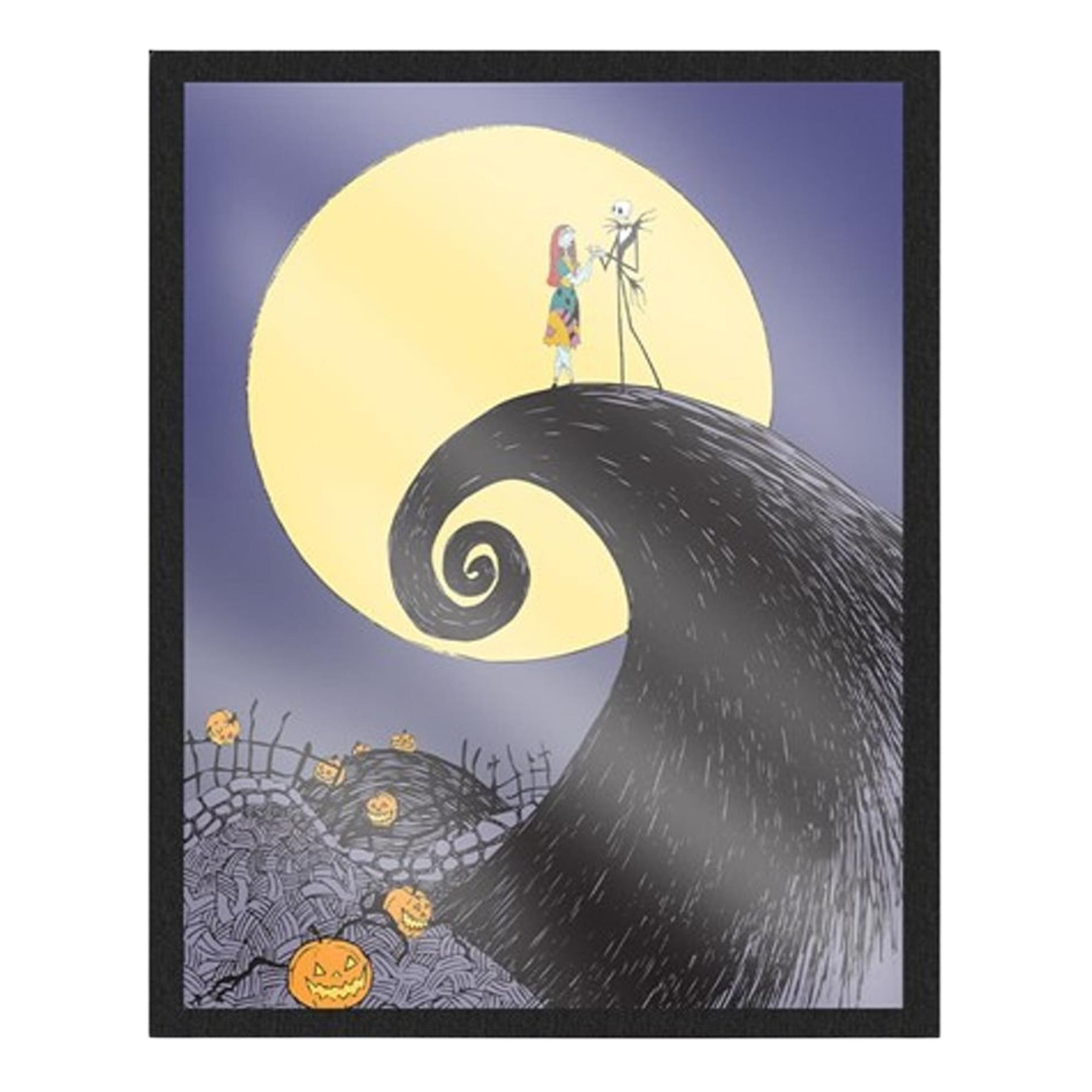 Disney Nightmare Before Christmas Spiral Hill 8 x 10 Inch Framed MDF Wall Art