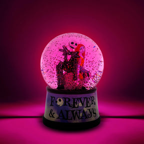 Disney The Nightmare Before Christmas "Forever & Always" Light-Up Snow Globe