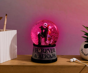 Disney The Nightmare Before Christmas "Forever & Always" Light-Up Snow Globe