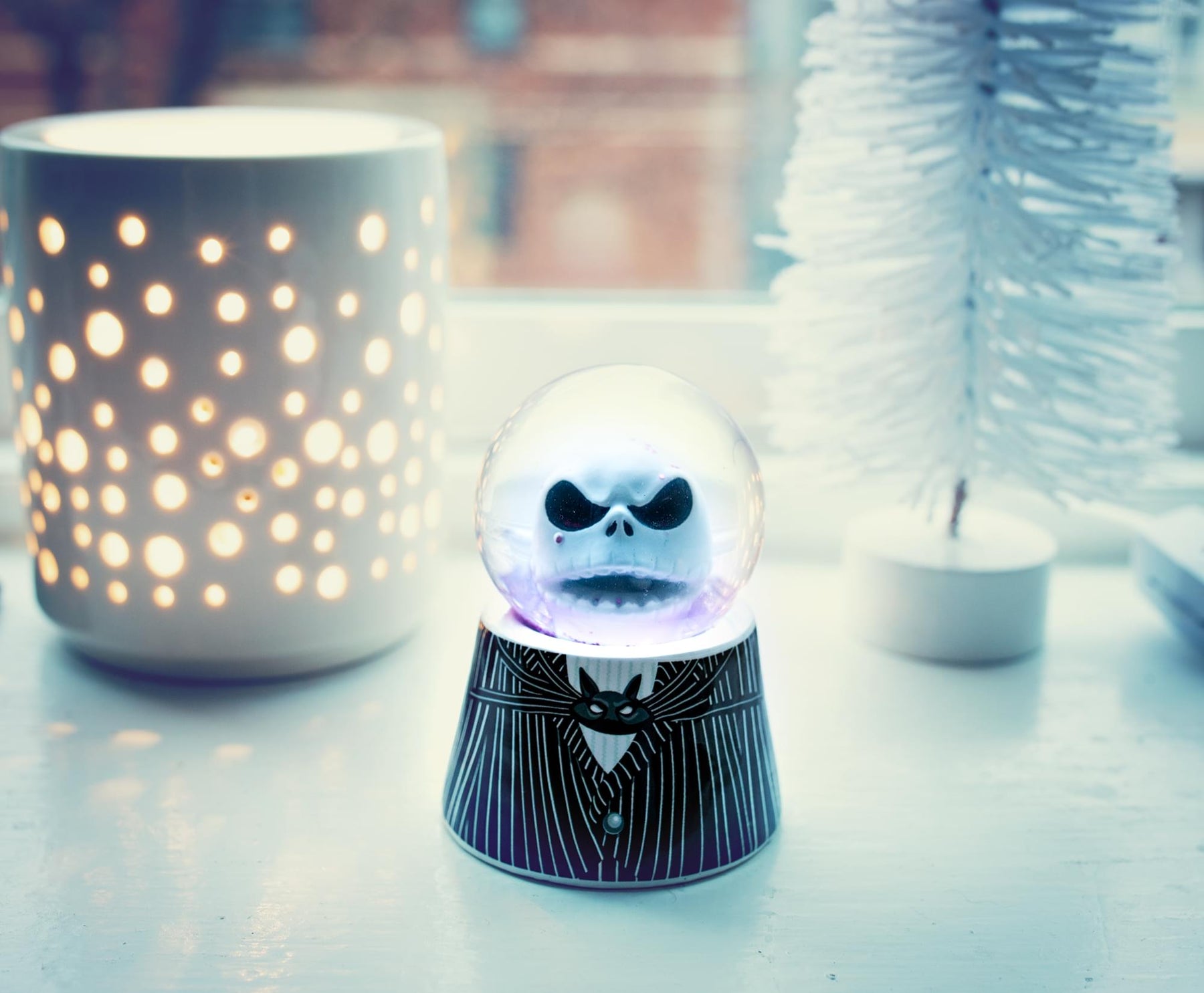 Disney The Nightmare Before Christmas Jack 3-Inch Mini Light-Up Snow Globe