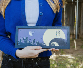 The Nightmare Before Christmas 12 x 5 Inch Framed MDF Wall Art