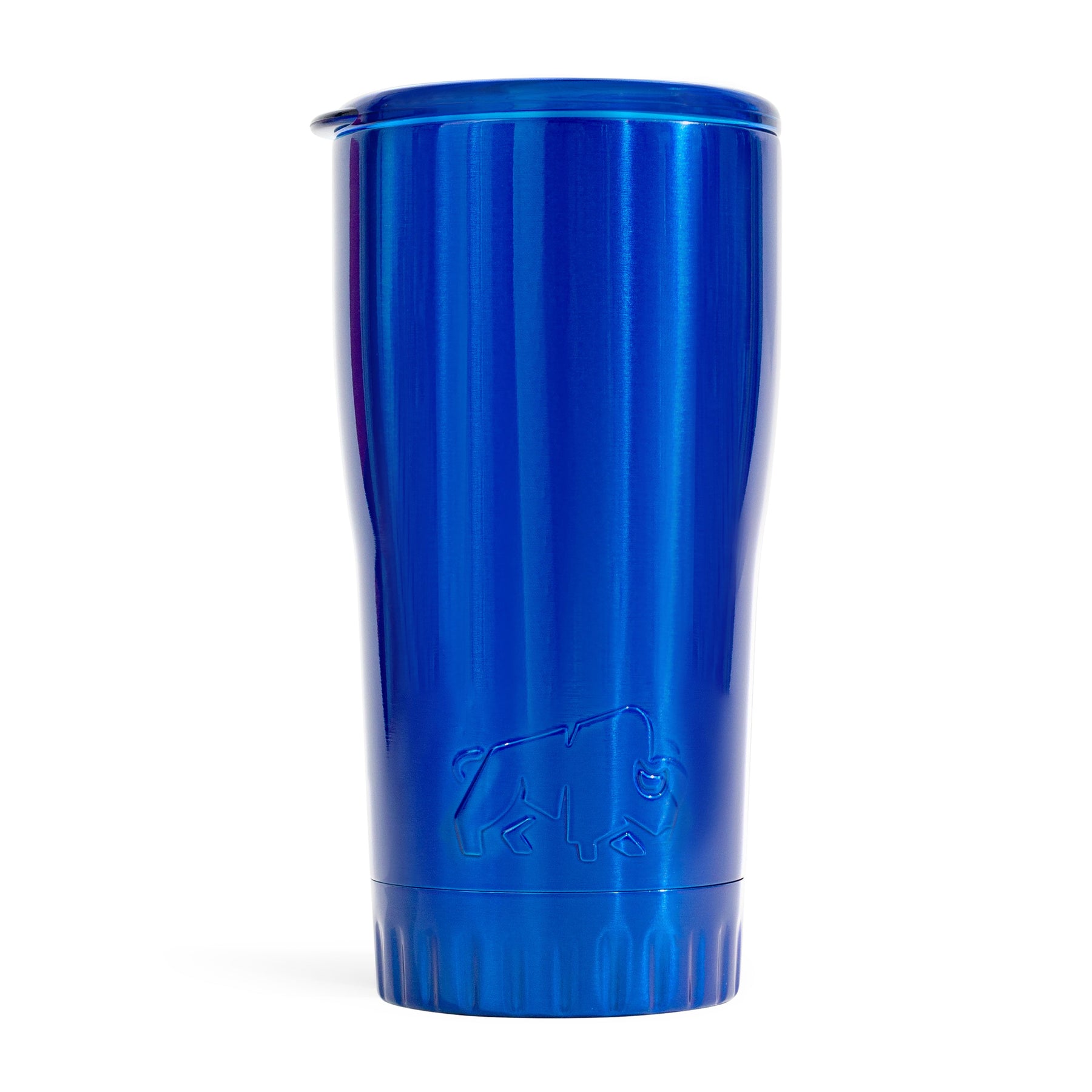 Metallic Royal Blue Stainless Steel Tumbler With Open-Sip Lid | Holds 20 Ounces