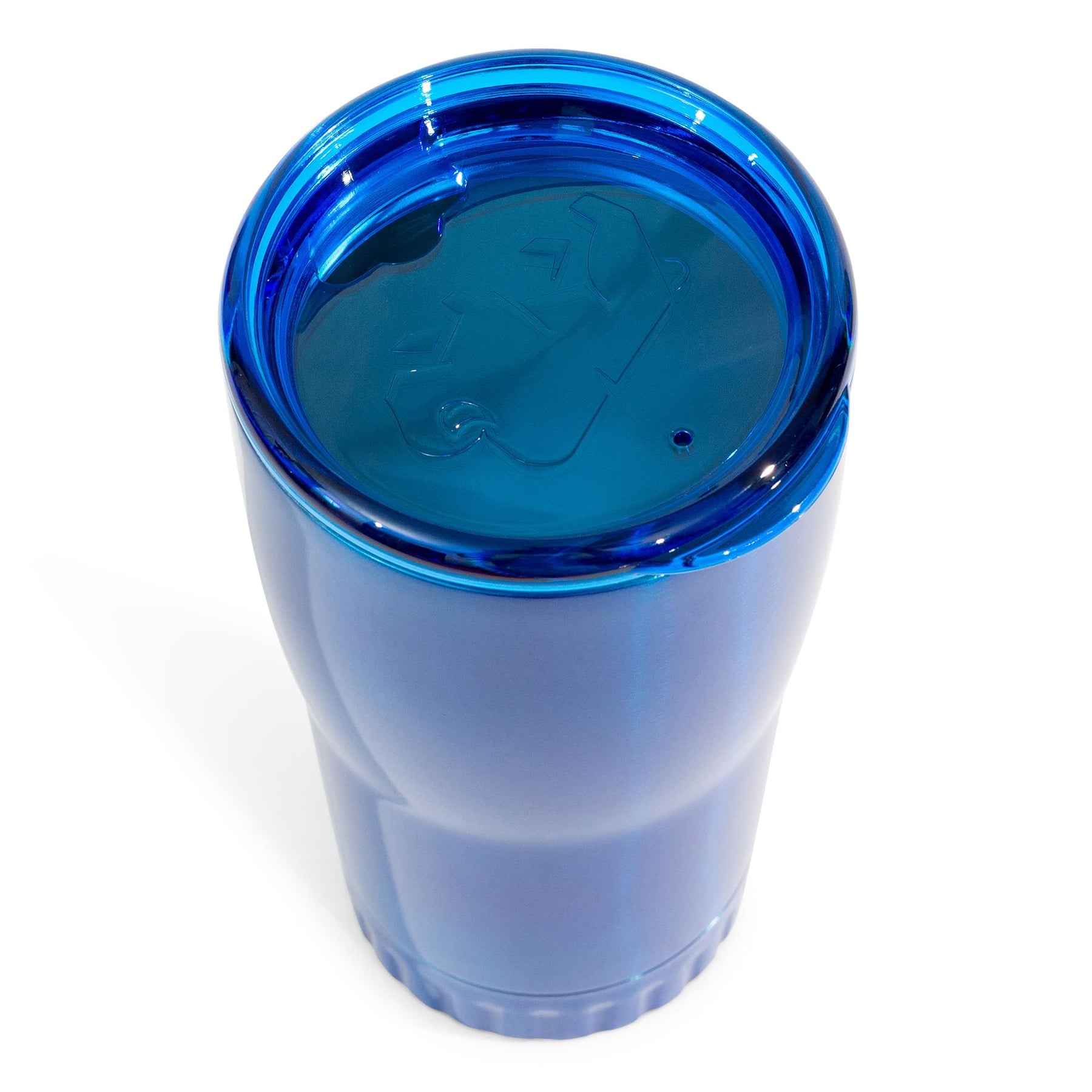 Metallic Royal Blue Stainless Steel Tumbler With Open-Sip Lid | Holds 20 Ounces