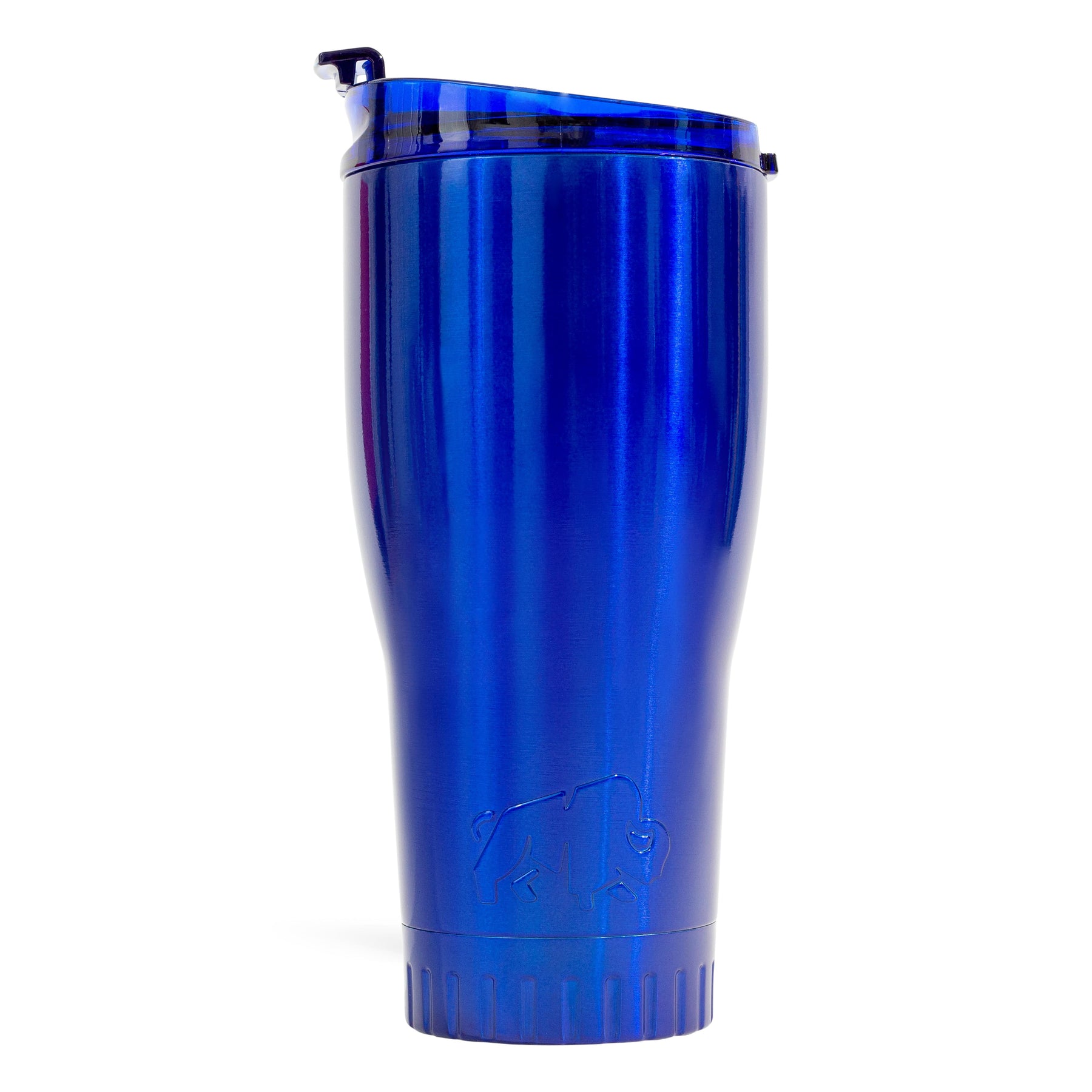 Metallic Royal Blue Stainless Steel Tumbler With Flip Lid | Holds 30 Ounces