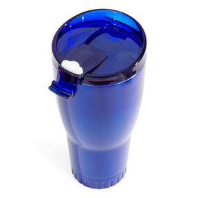 Metallic Royal Blue Stainless Steel Tumbler With Flip Lid | Holds 30 Ounces