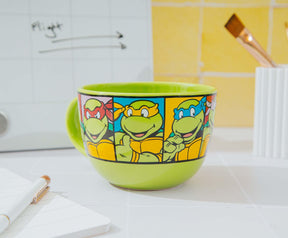 Teenage Mutant Ninja Turtles Characters Ceramic Soup Mug | Holds 24 Ounces