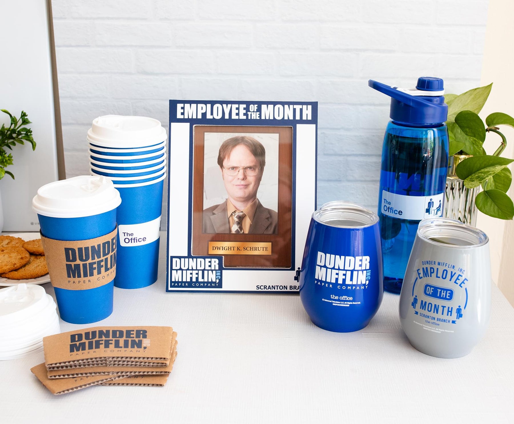 The Office Dunder Mifflin Water Bottle With Handle Lid | Holds 28 Ounces