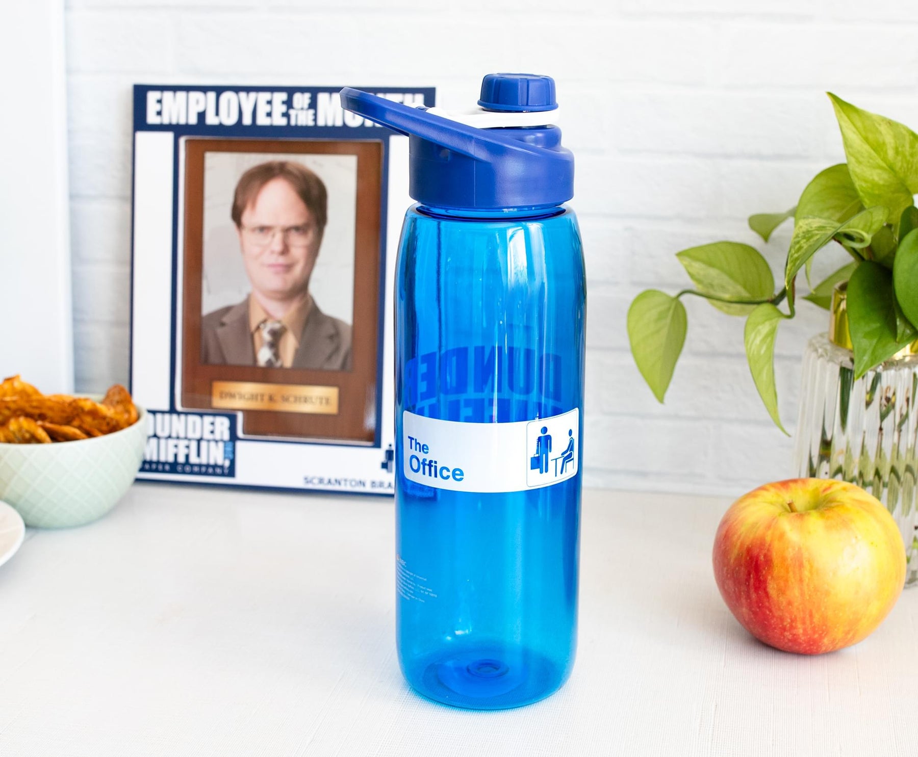 The Office Dunder Mifflin Water Bottle With Handle Lid | Holds 28 Ounces