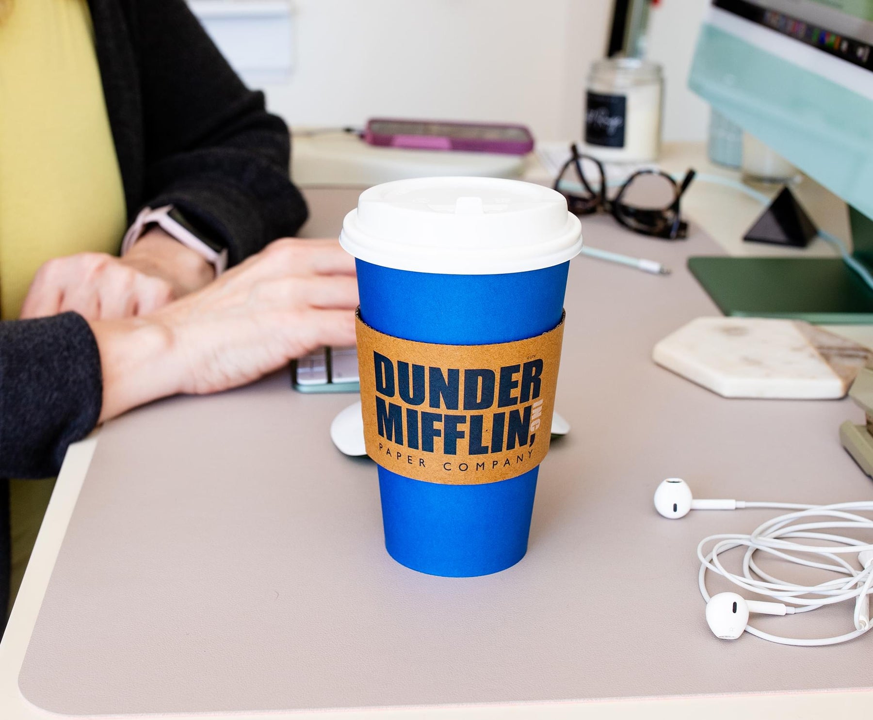 The Office Dunder Mifflin Disposable Paper Travel Cups With Lids | Set of 8