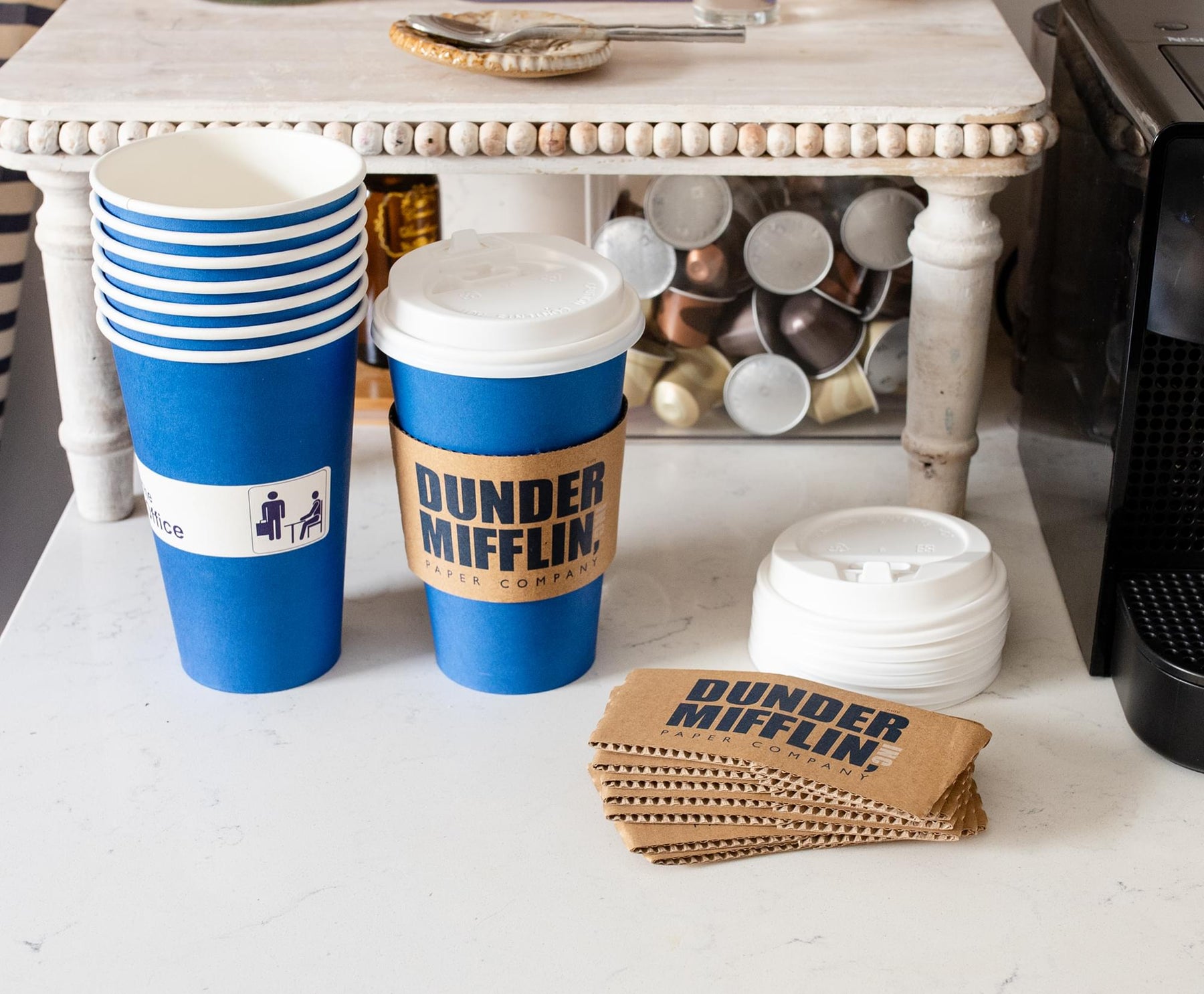 The Office Dunder Mifflin Disposable Paper Travel Cups With Lids | Set of 8