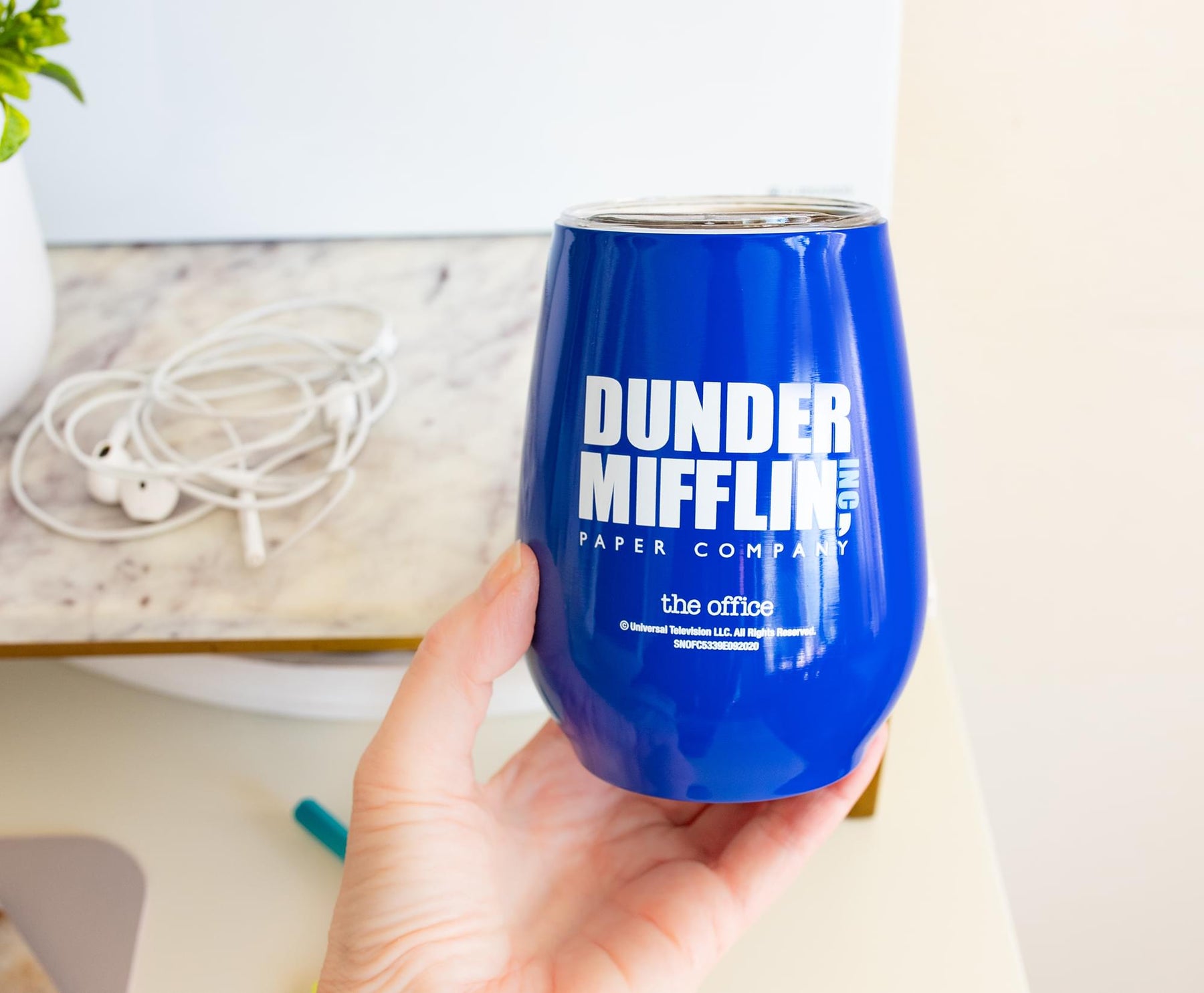 The Office Dunder Mifflin Stainless Steel Tumbler With Lid | Holds 10 Ounces