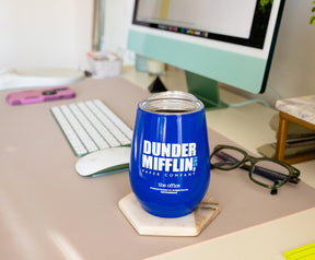 The Office Dunder Mifflin Stainless Steel Tumbler With Lid | Holds 10 Ounces