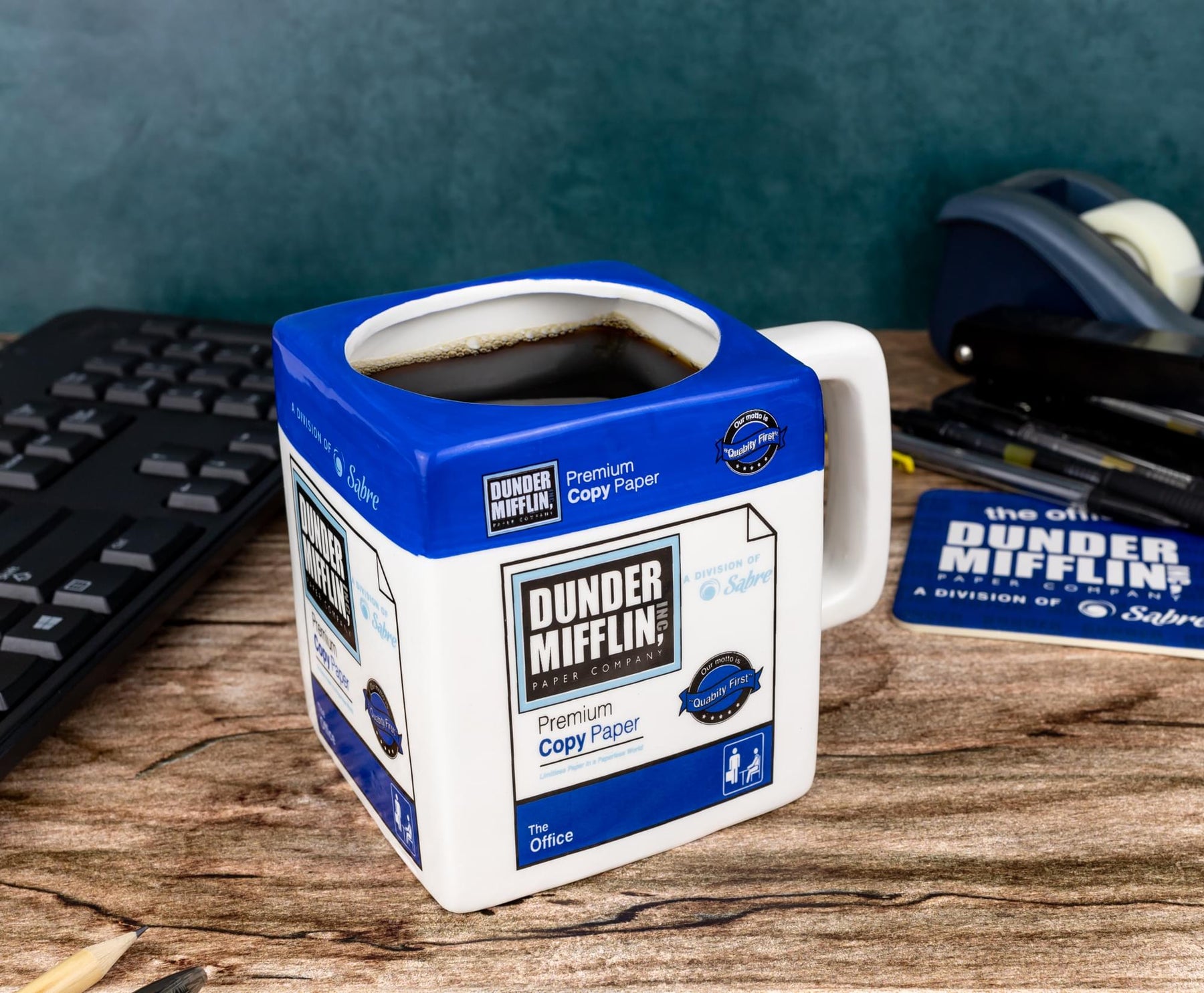 The Office Dunder Mifflin Sculpted Ceramic Mug | Holds 20 Ounces