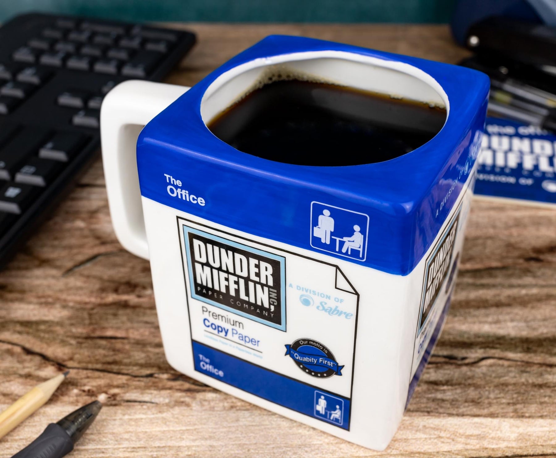 The Office Dunder Mifflin Sculpted Ceramic Mug | Holds 20 Ounces