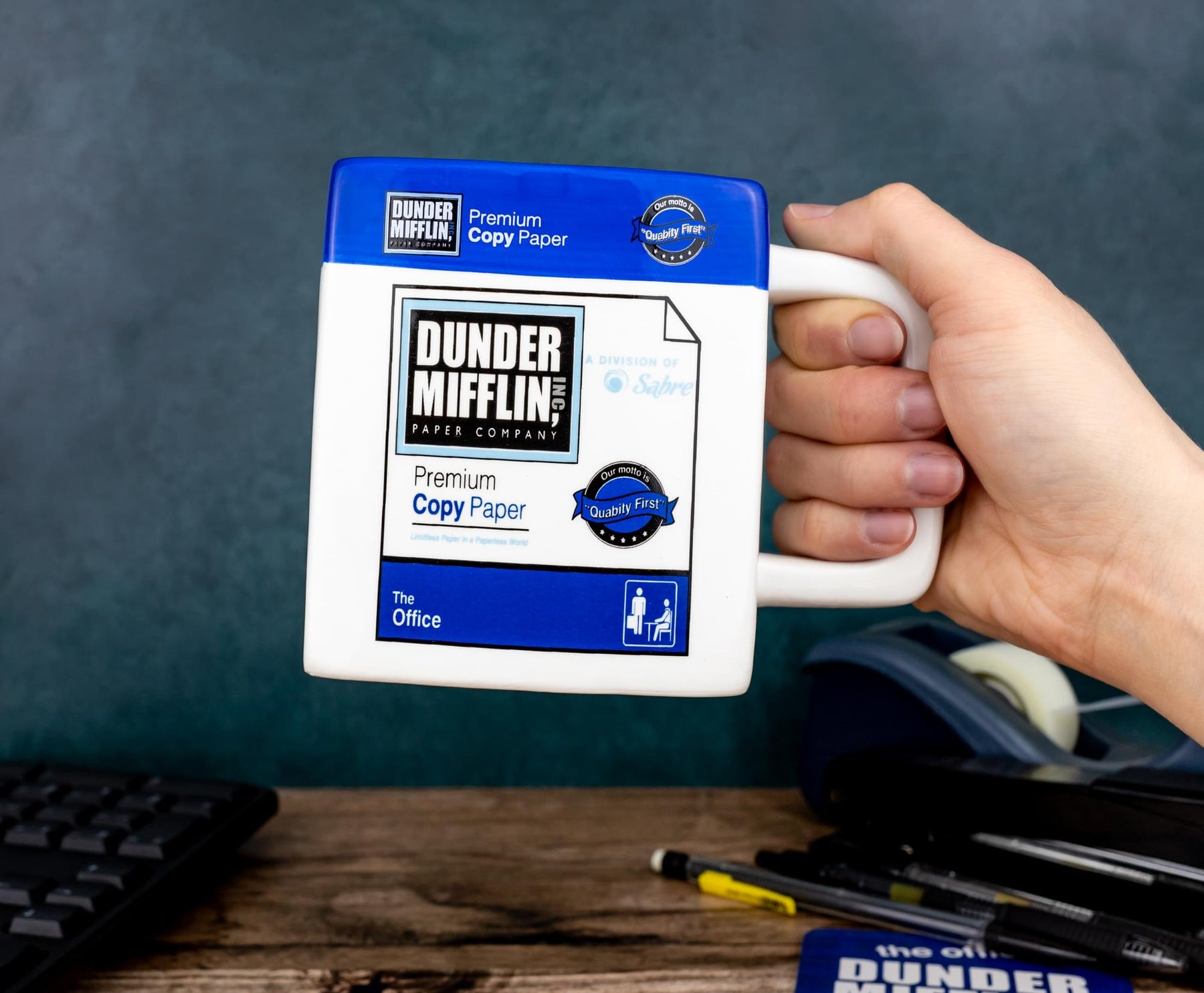 The Office Dunder Mifflin Sculpted Ceramic Mug | Holds 20 Ounces