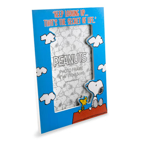 Peanuts Snoopy and Woodstock "Keep Looking Up" Die-Cut Photo Frame | 4 x 6 Inch