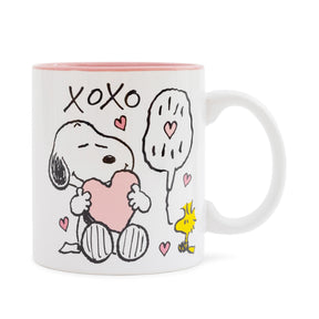 Peanuts Snoopy and Woodstock Valentine's Day "XOXO" Ceramic Mug | Hold 20 Ounces