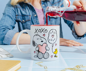 Peanuts Snoopy and Woodstock Valentine's Day "XOXO" Ceramic Mug | Hold 20 Ounces