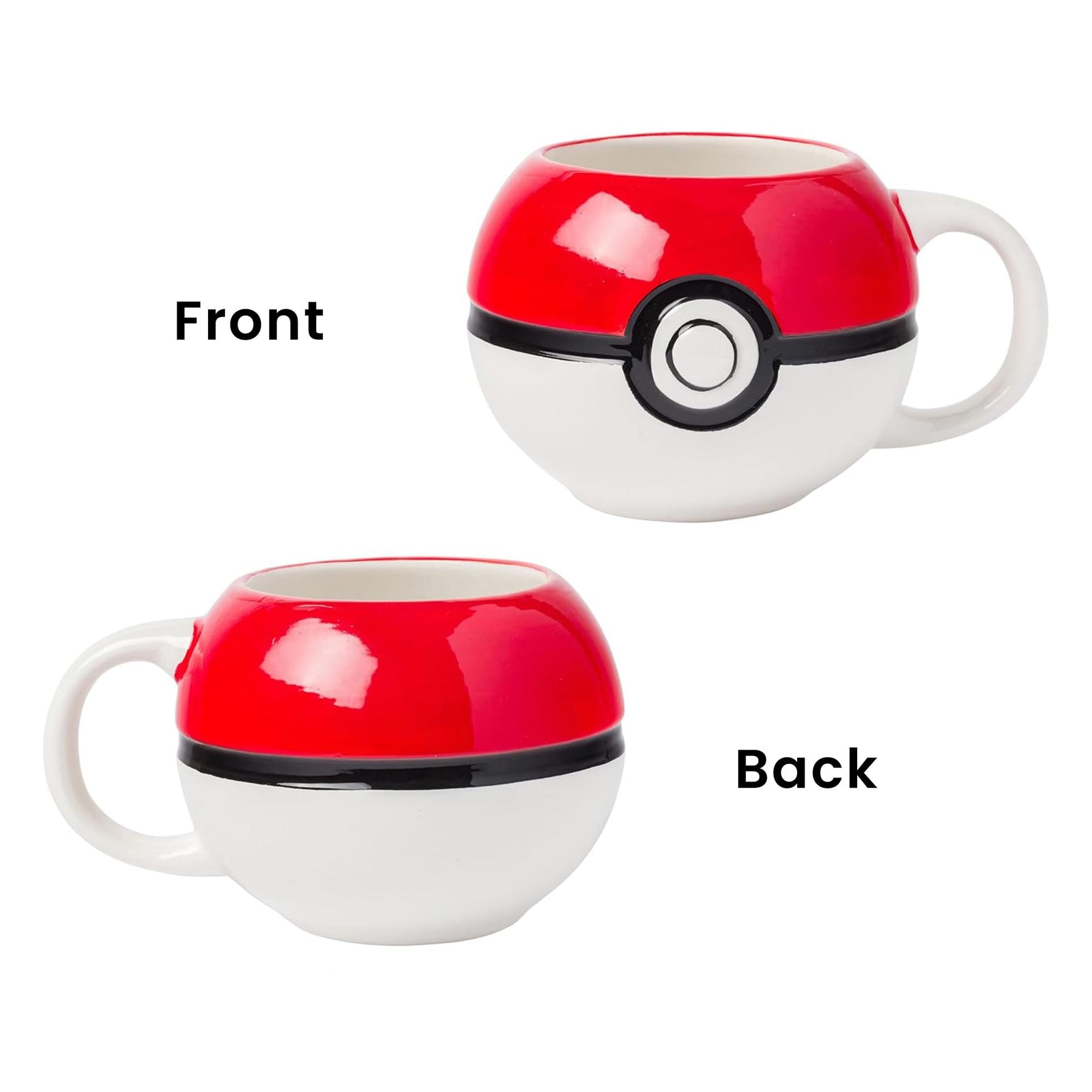 Pokemon Pokeball 20 Ounce 3D Sculpted Ceramic Mug