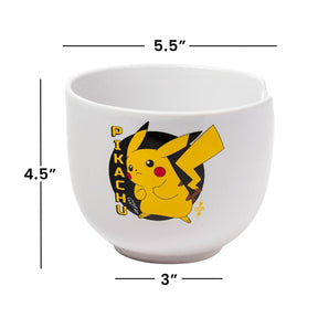 Pokemon Pikachu 20 Ounce Ceramic Ramen Bowl with Chopsticks