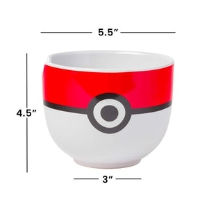 Pokemon Pokeball 20 Ounce Ceramic Ramen Bowl with Chopsticks