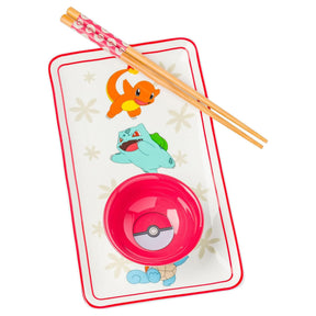 Pokemon Characters 3 Piece Ceramic Sushi Set