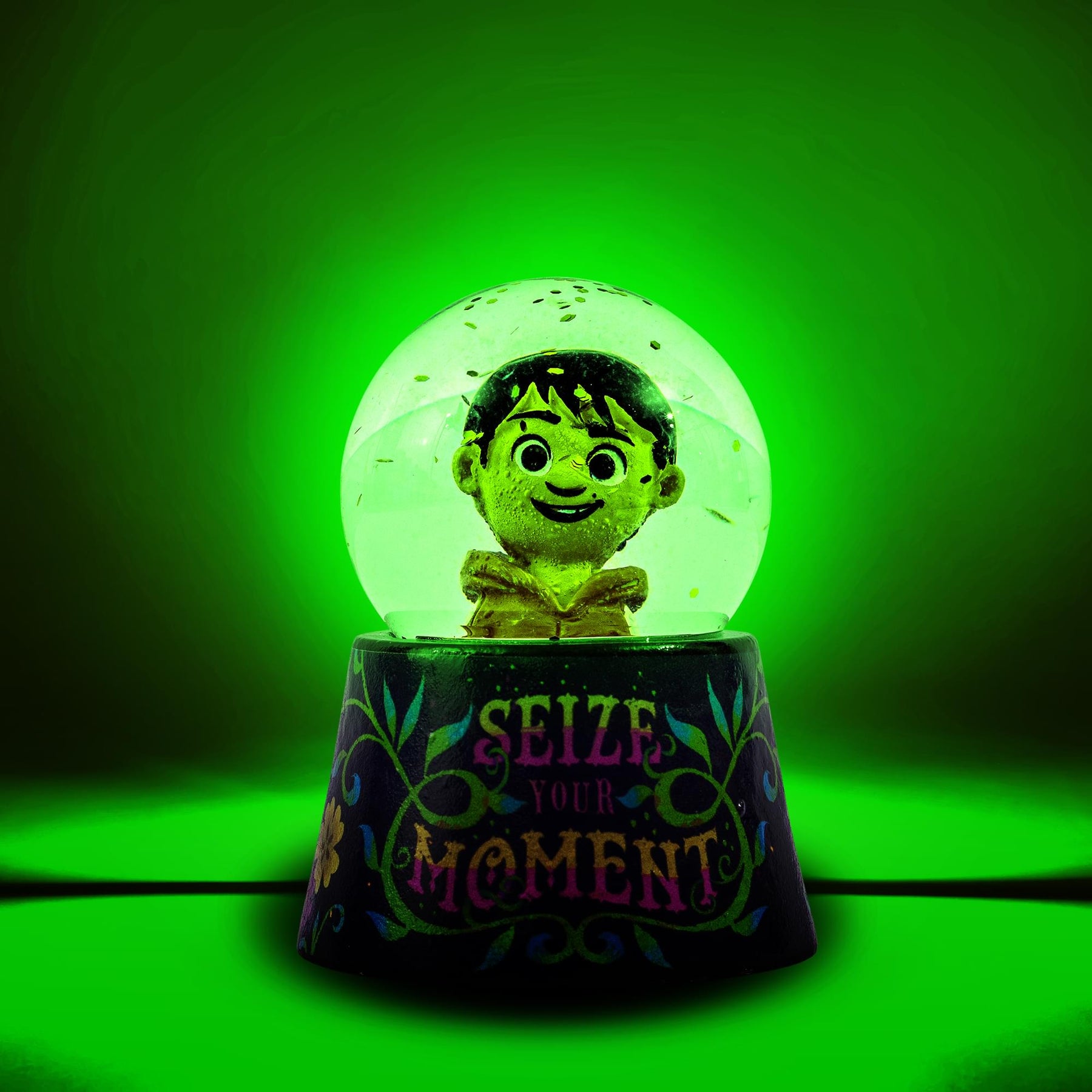 Disney Pixar Coco "Seize Your Moment" Mini Light-Up Snow Globe | 3 Inches Tall