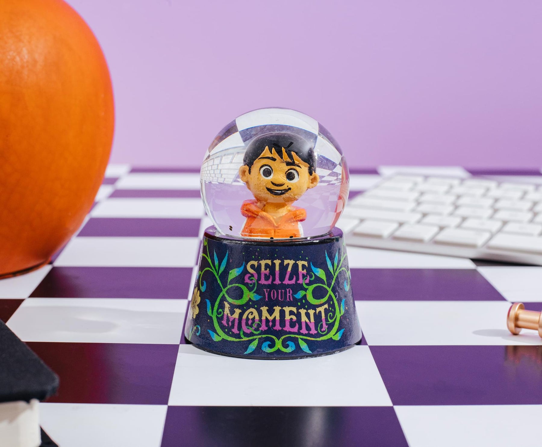 Disney Pixar Coco "Seize Your Moment" Mini Light-Up Snow Globe | 3 Inches Tall