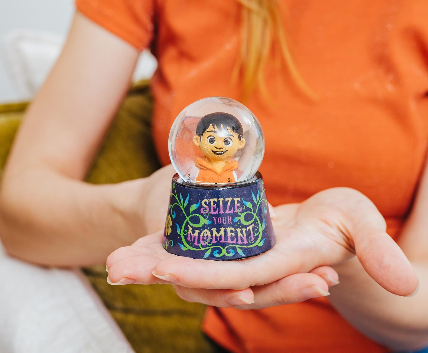 Disney Pixar Coco "Seize Your Moment" Mini Light-Up Snow Globe | 3 Inches Tall