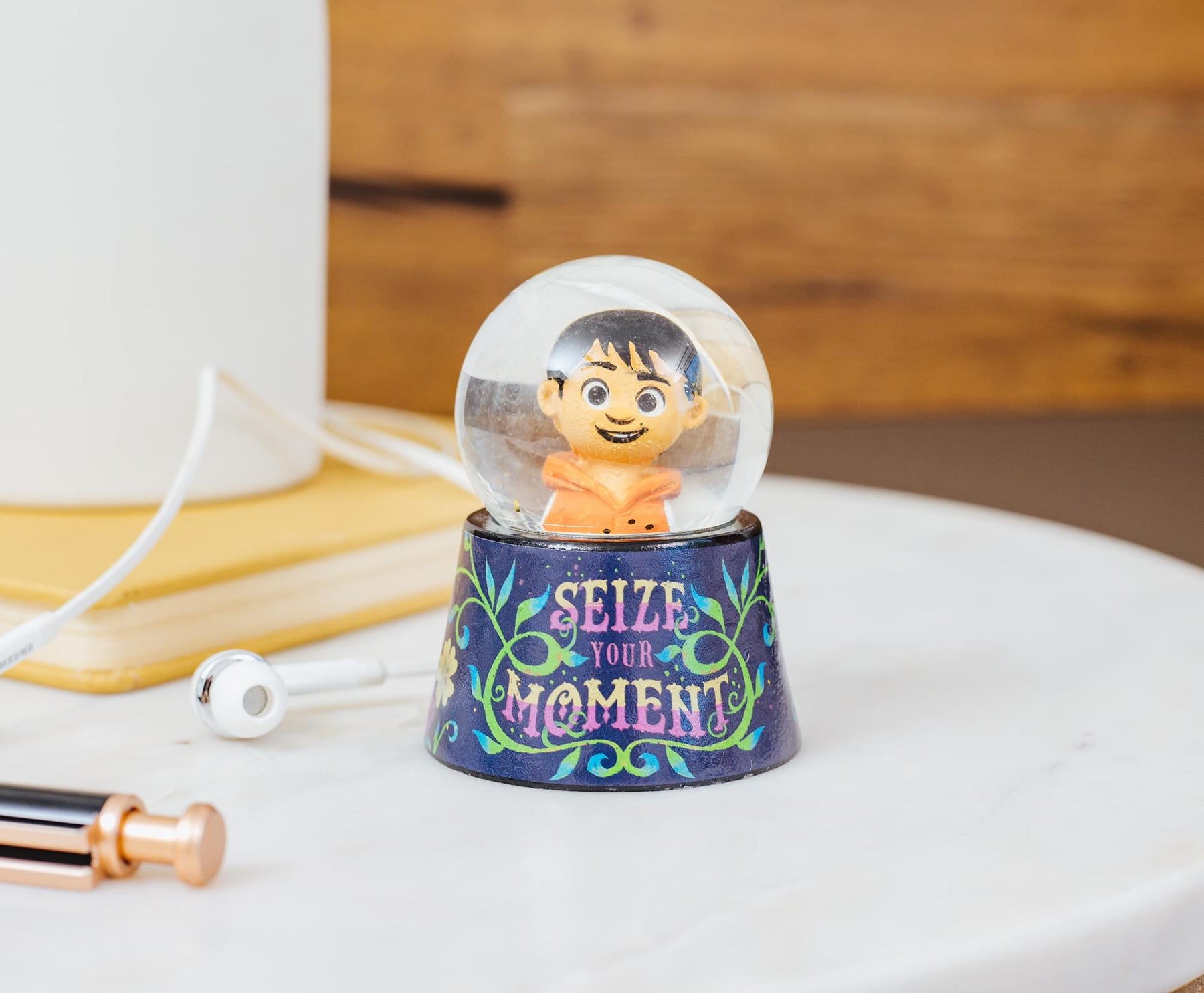 Disney Pixar Coco "Seize Your Moment" Mini Light-Up Snow Globe | 3 Inches Tall