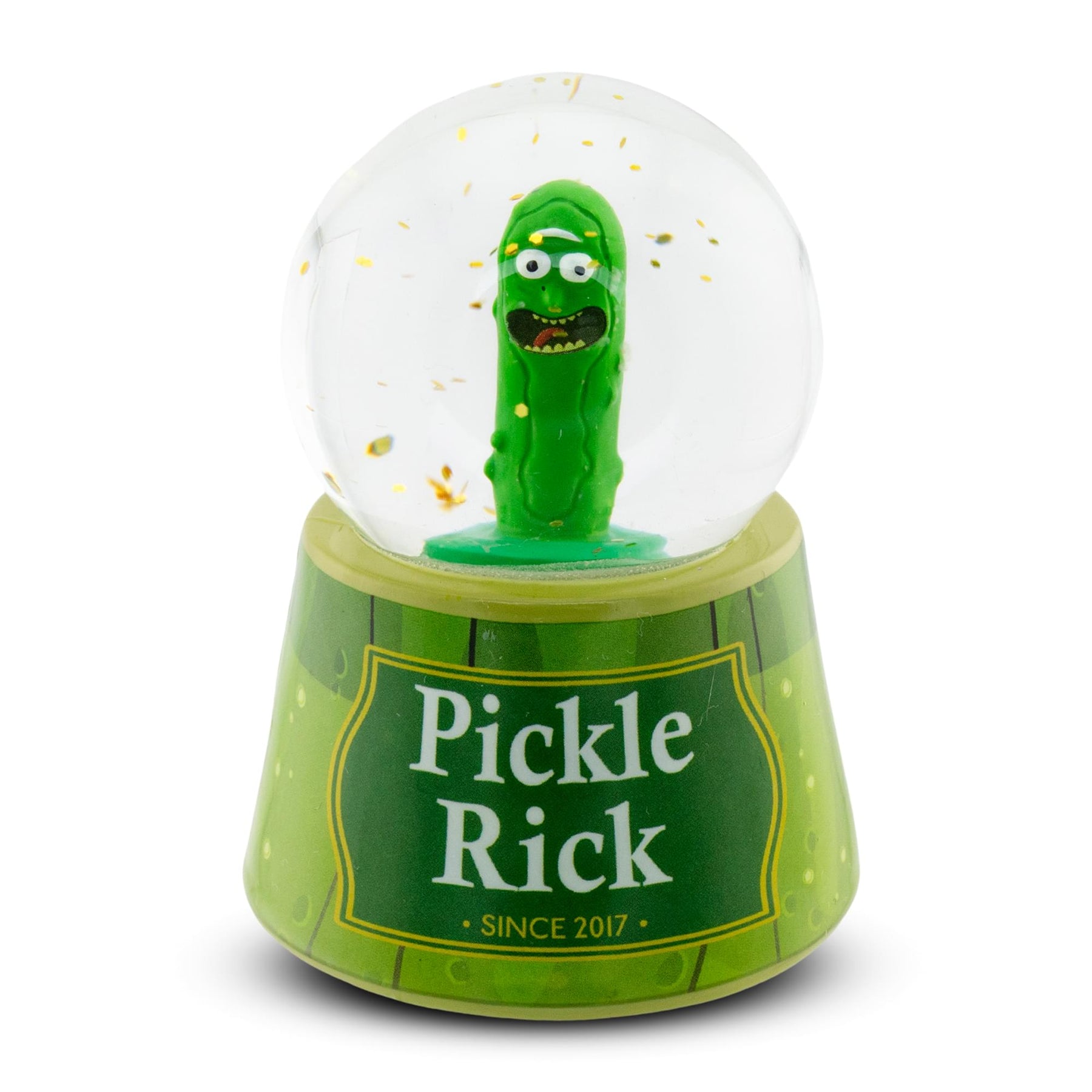 Rick and Morty Pickle Rick Light-Up Mini Snow Globe | 3 Inches Tall